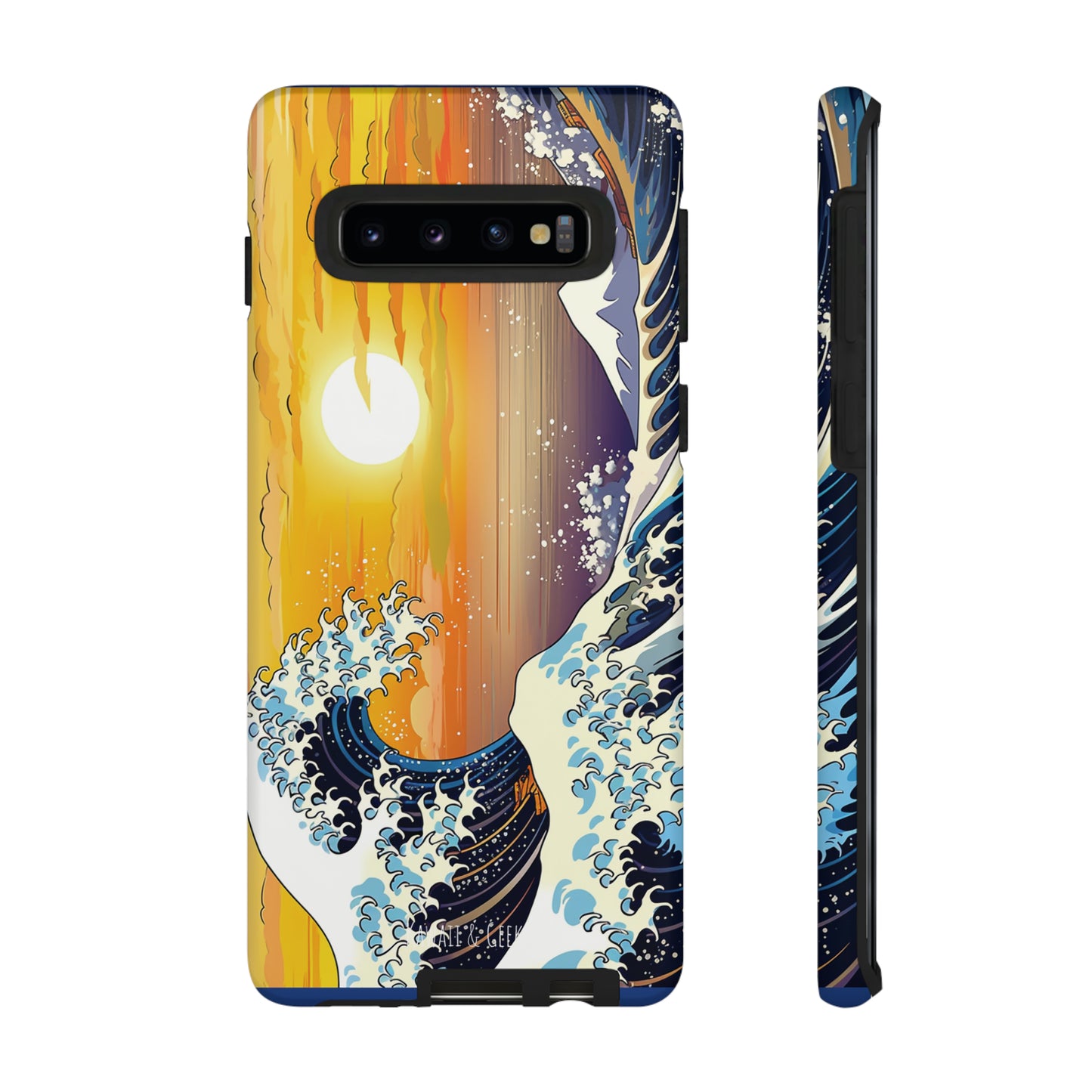 Sunset Big Wave tough Phone Case - Embrace the Majestic Hokusai Style in Your Hands