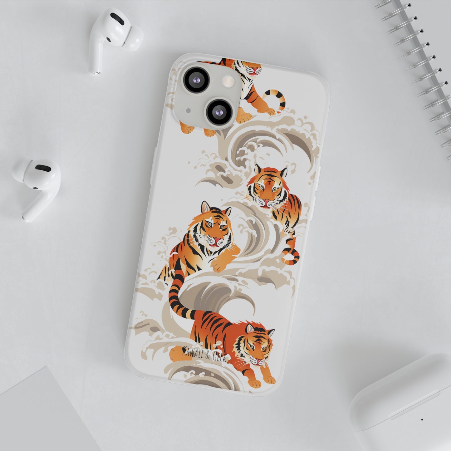 Elegant Chinese Ink Tiger Flexi Phone Case