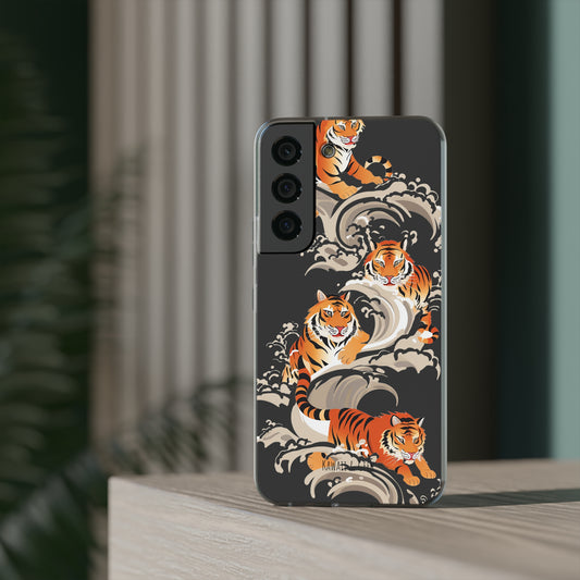 Elegant Chinese Ink Tiger Flexi Phone Case