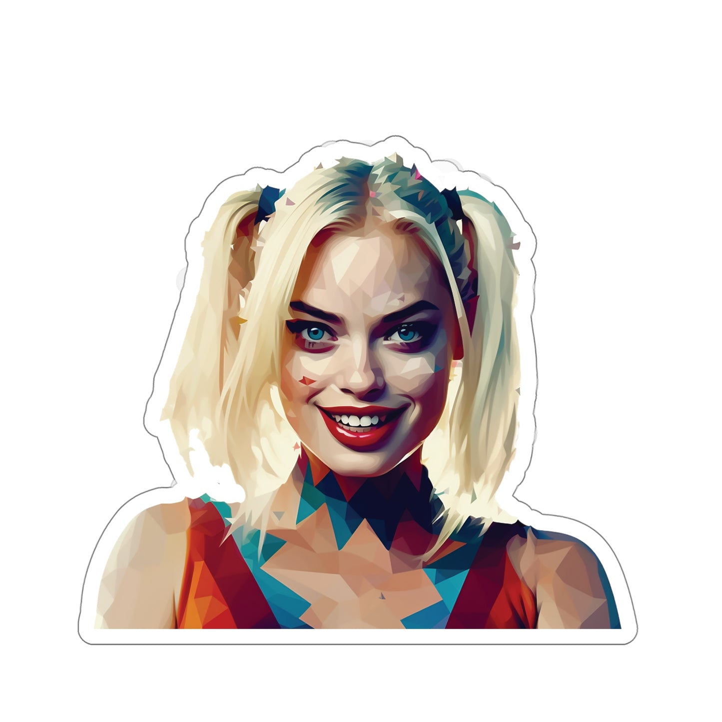 Margot Robbie Harley Quinn Sticker - A Faceted Tribute to the Queen of Chaos