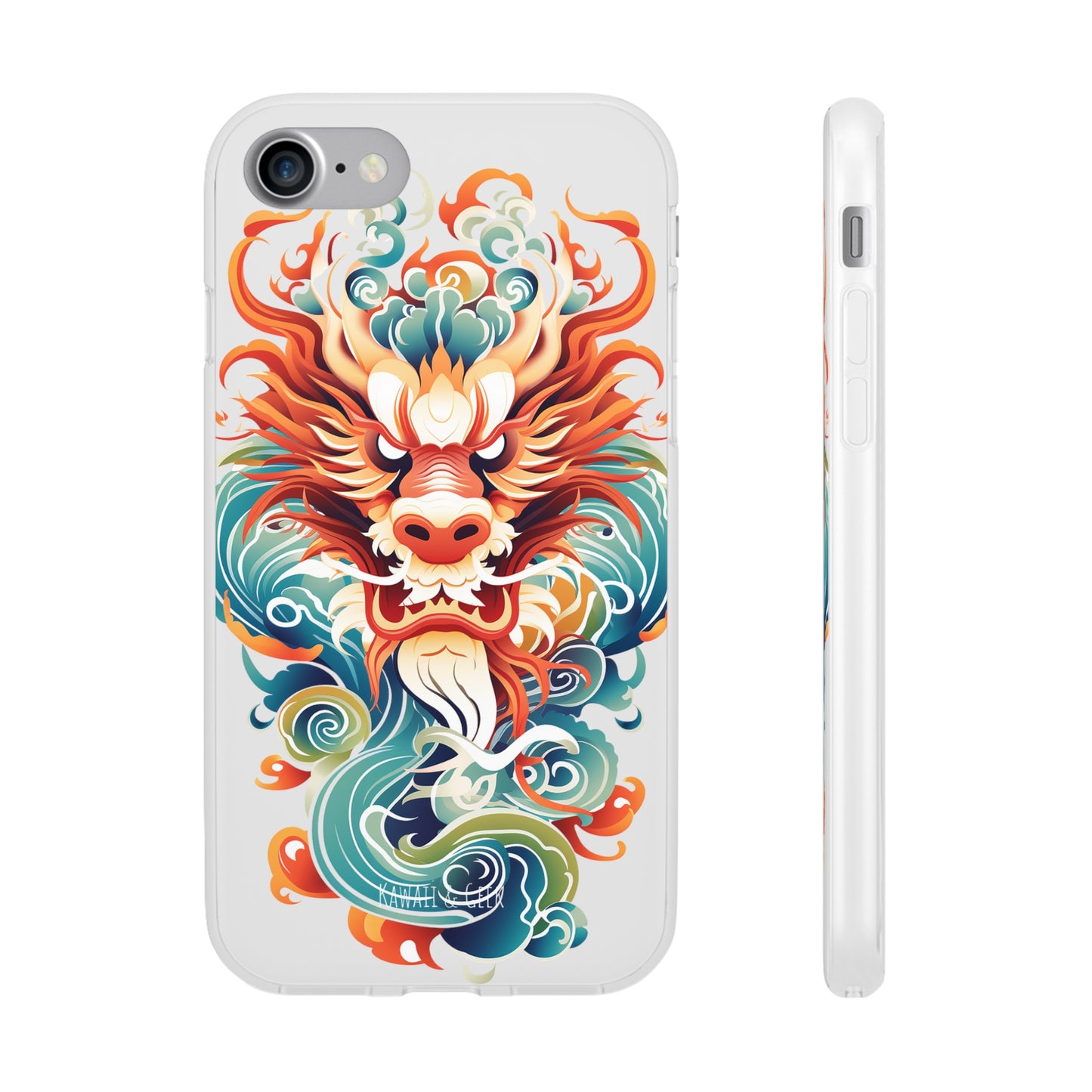 Chinese Ink Dragon Flexi Transparent Phone Case