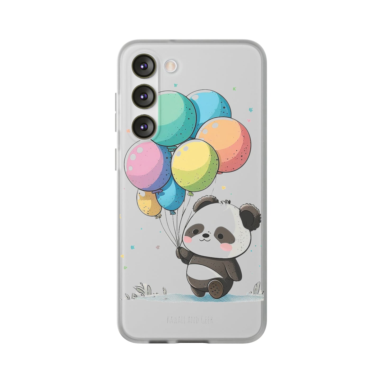 Cute Panda with Balloons flexi Smartphone Case - Add Some Adorable and Protective Style to Your Device