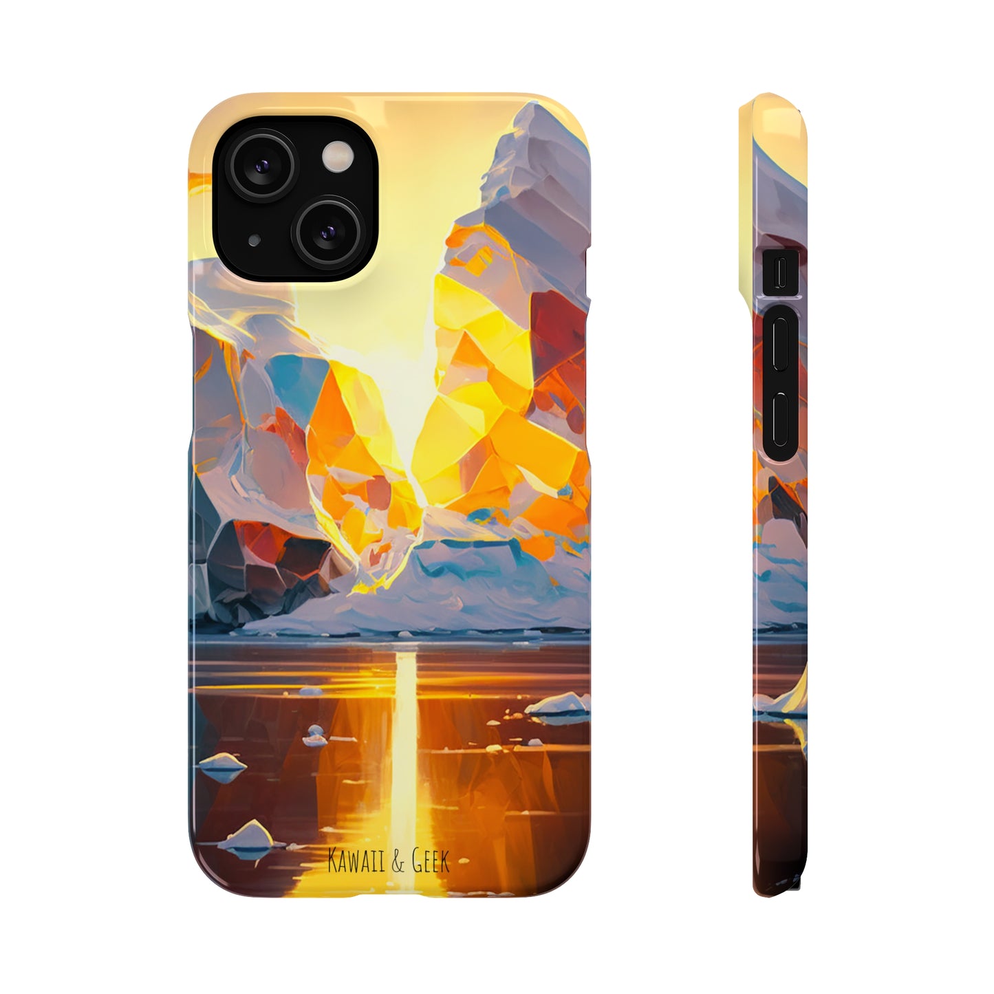 Arctic Landscape and Iceberg at Sunset Phone Case - Capture the Serenity of Nature on Your Device