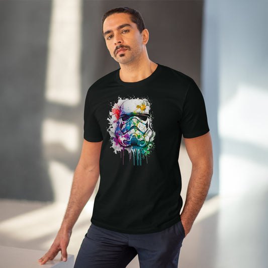 Storm Trooper in Watercolor Style Organic Unisex T-Shirt - Add Some Unique and Eco-Friendly Style to Your Wardrobe