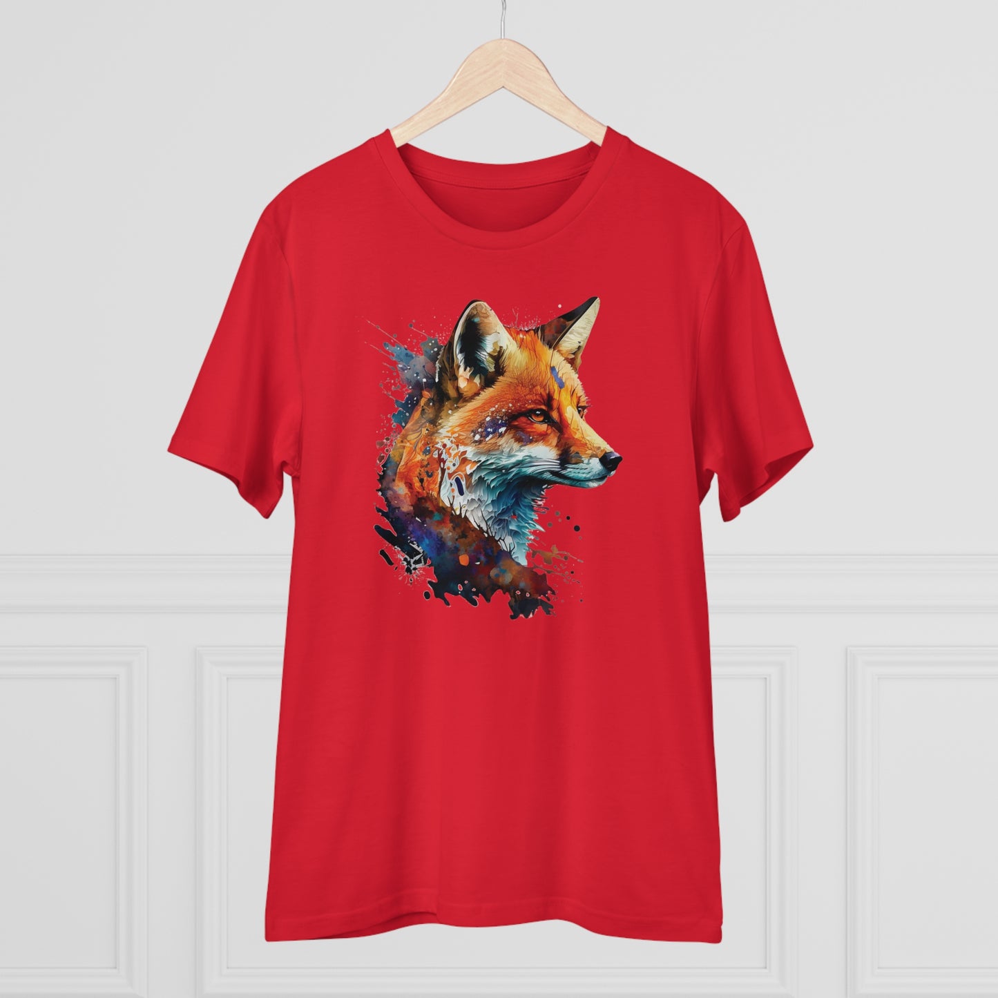 Fox T-shirt - Unisex and Eco-Friendly T-Shirt - Fox in Watercolor Style: Embrace Nature with Style