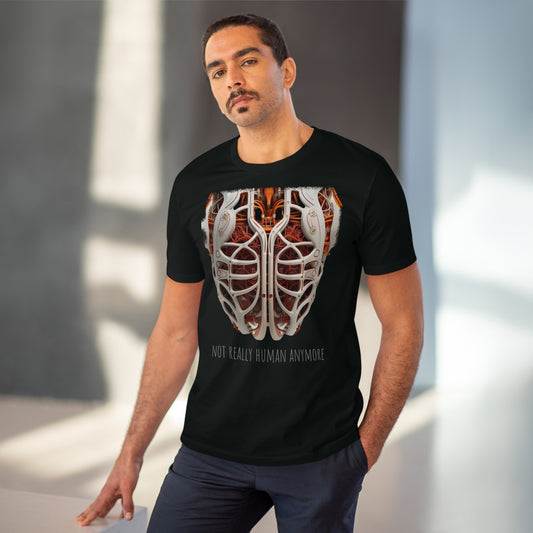 Eco-T-shirt: Cybernetic Chest "Not Really Human"