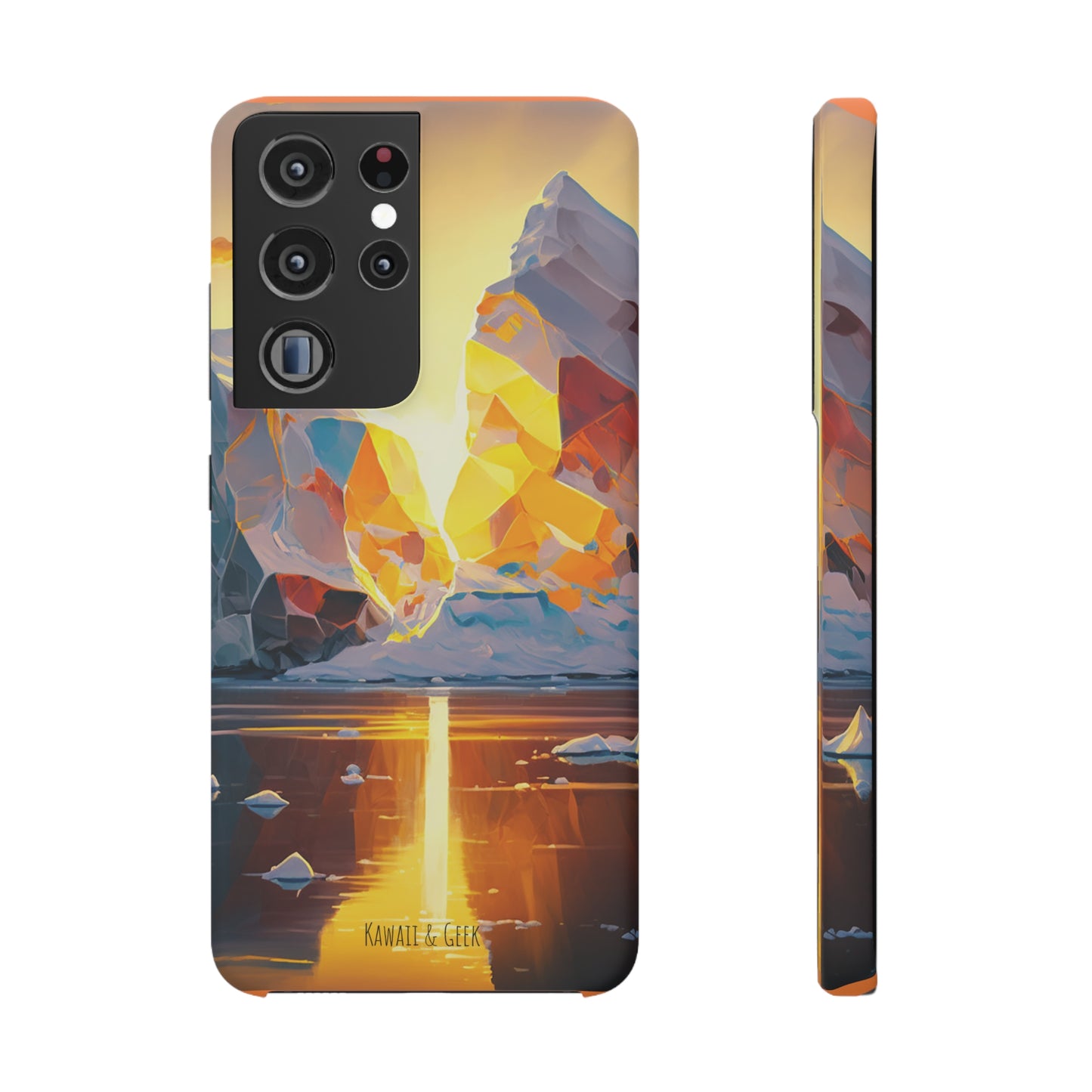 Arctic Landscape and Iceberg at Sunset Phone Case - Capture the Serenity of Nature on Your Device