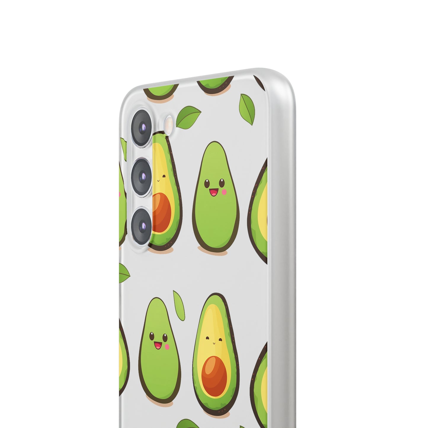 Cute Avocado Transparent Flexi Case: Perfect Blend of Style & Function