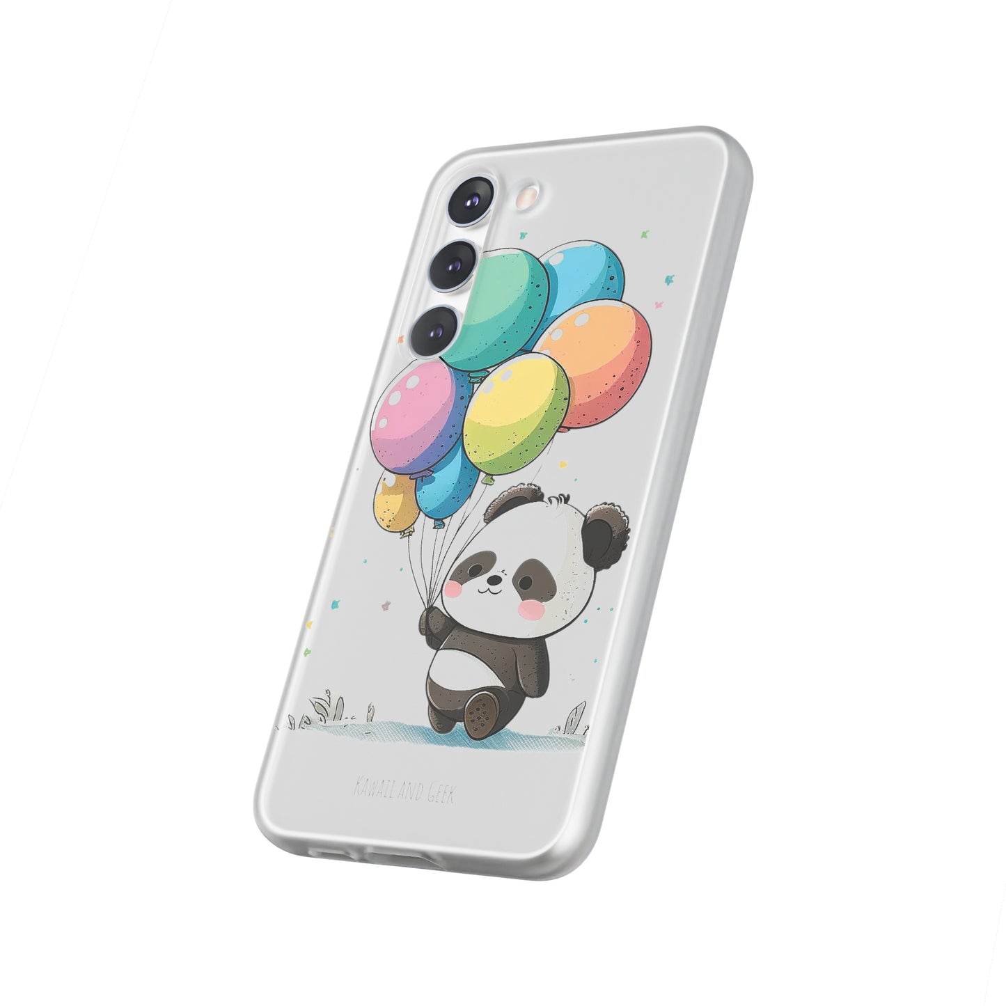 Cute Panda with Balloons flexi Smartphone Case - Add Some Adorable and Protective Style to Your Device