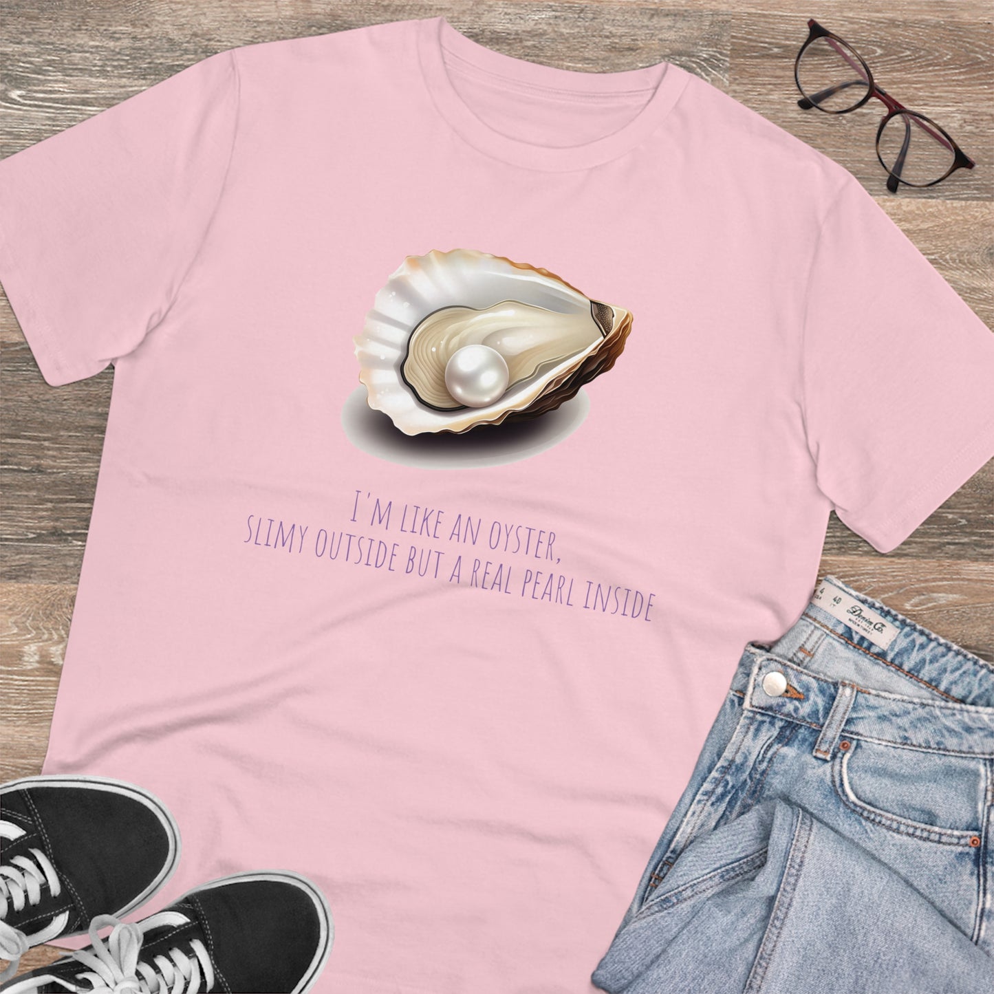 Eco-Friendly Pearl Oyster T-shirt: Celebrate Inner Beauty