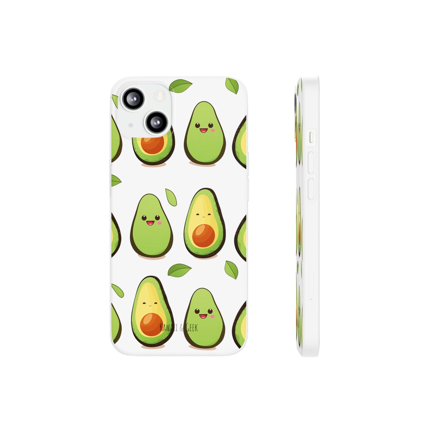 Cute Avocado Transparent Flexi Case: Perfect Blend of Style & Function