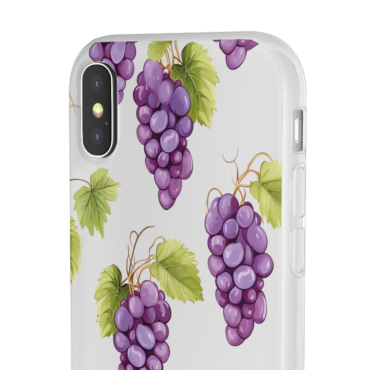 Flexi Grape Delight: Transparent Phone Case