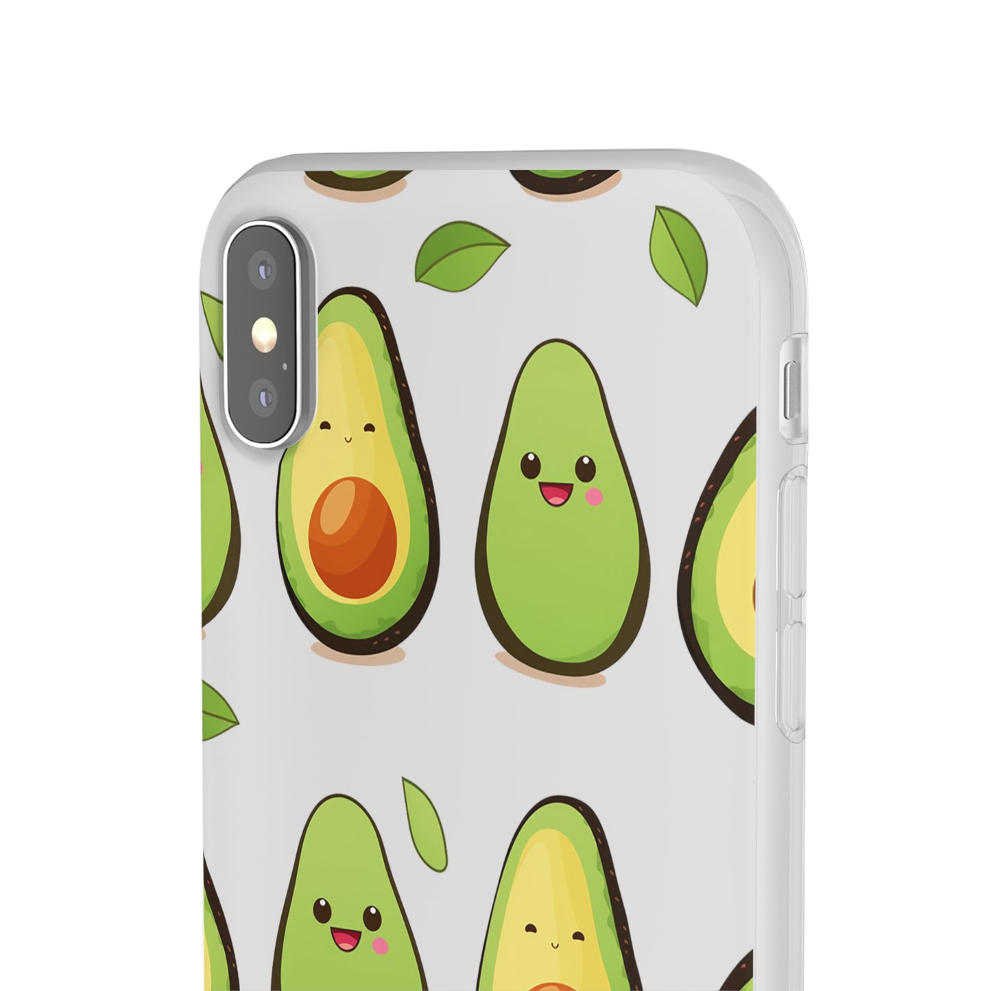 Cute Avocado Transparent Flexi Case: Perfect Blend of Style & Function