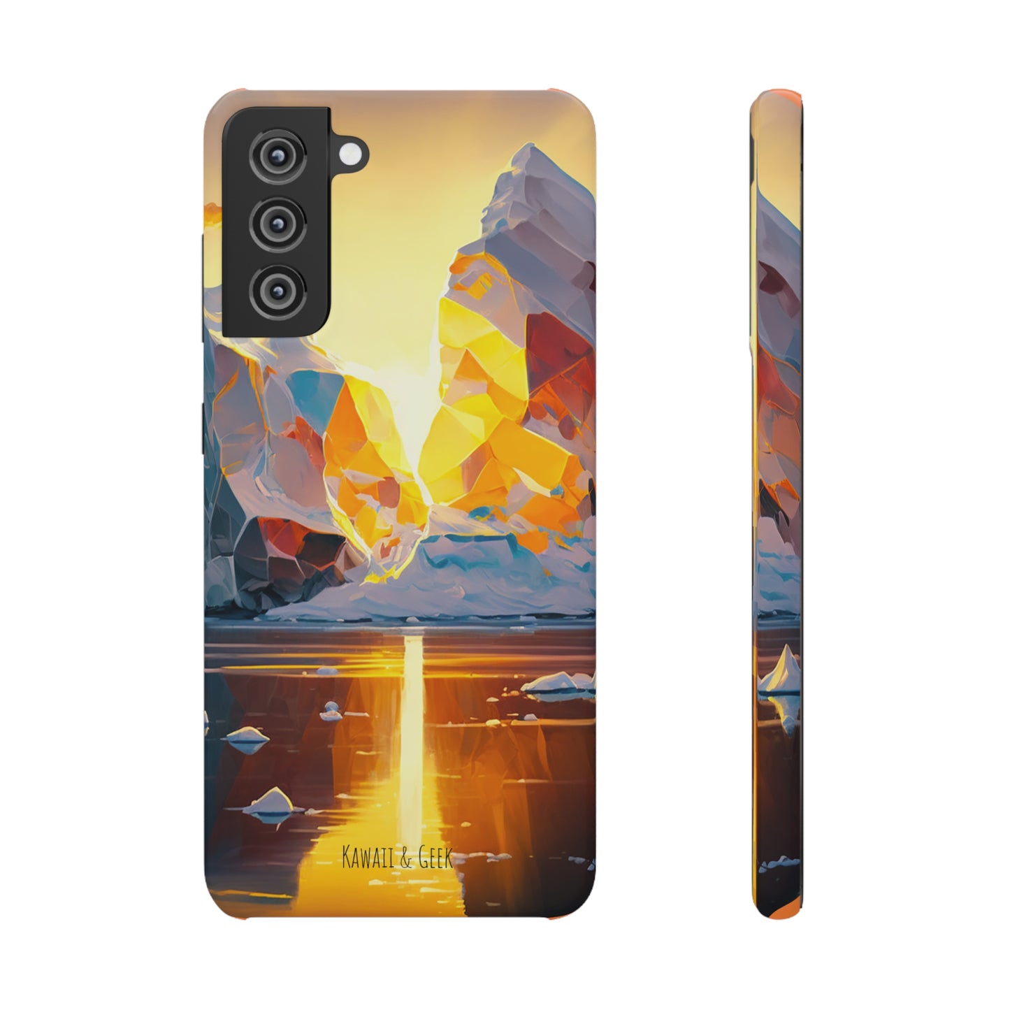 Arctic Landscape and Iceberg at Sunset Phone Case - Capture the Serenity of Nature on Your Device