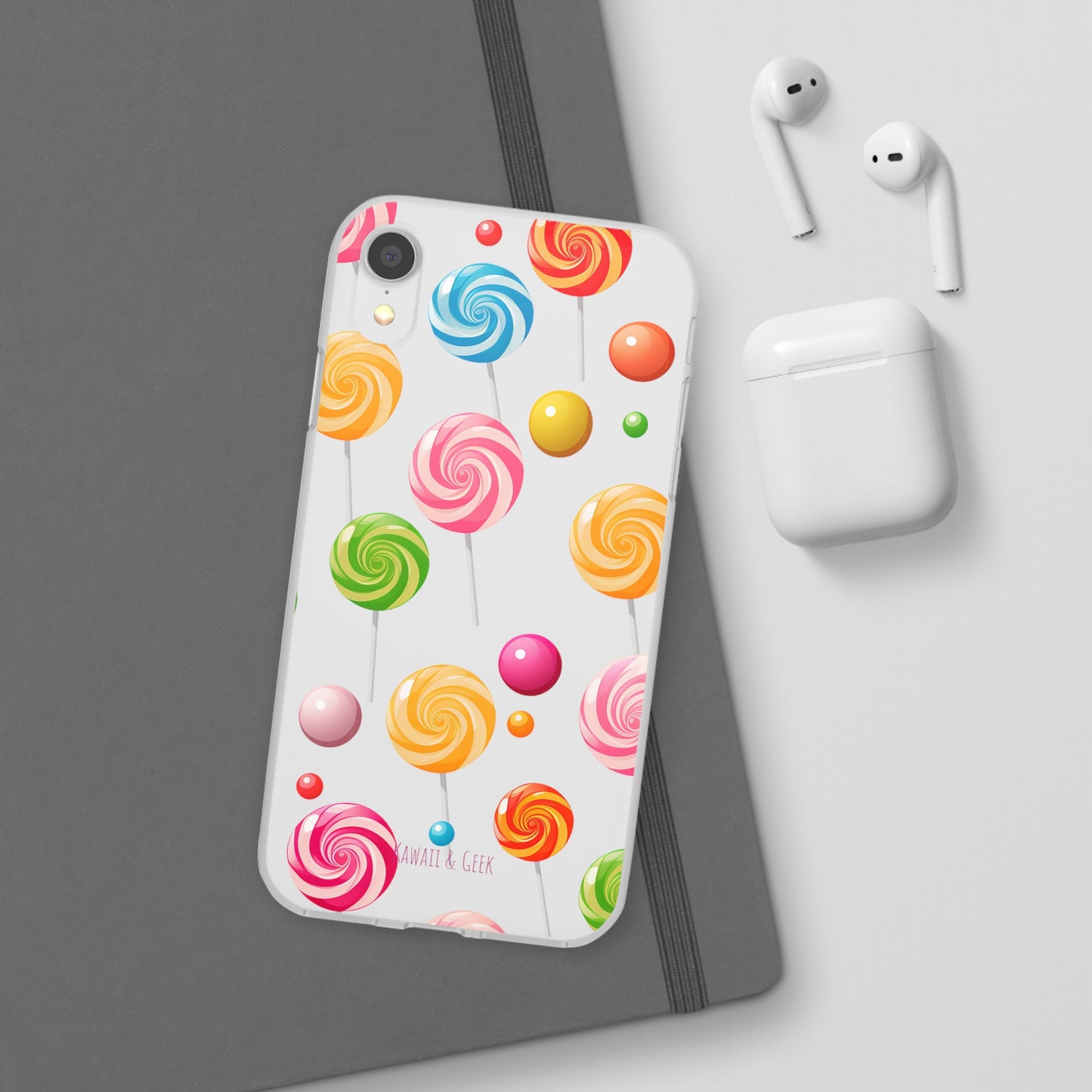 Vibrant Lollypop Array - Flexi Transparent Phone Case