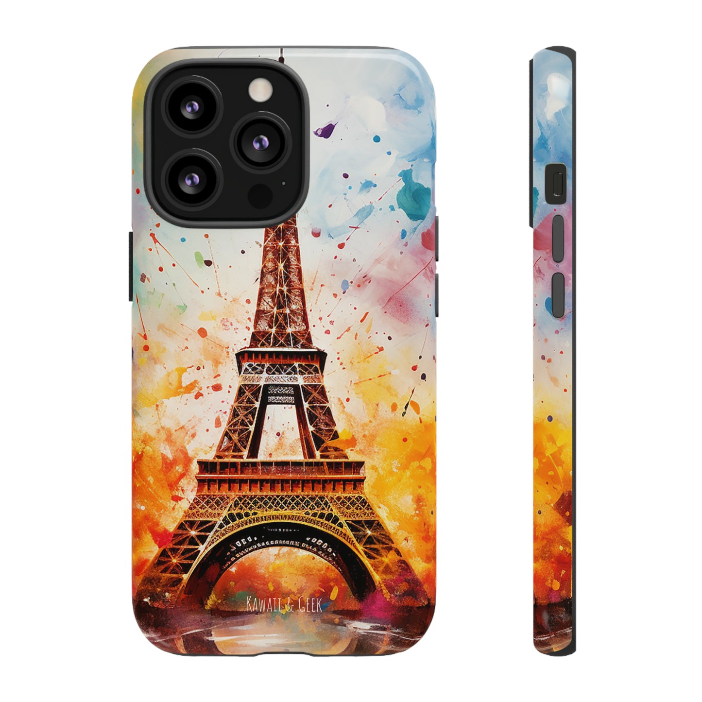 Eiffel Tower Painting Tough Phone Case - for Paris lovers