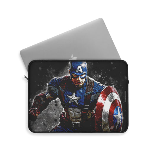 Captain America Laptop Sleeve - Embrace Heroic Style with Artistic Flair - Avengers