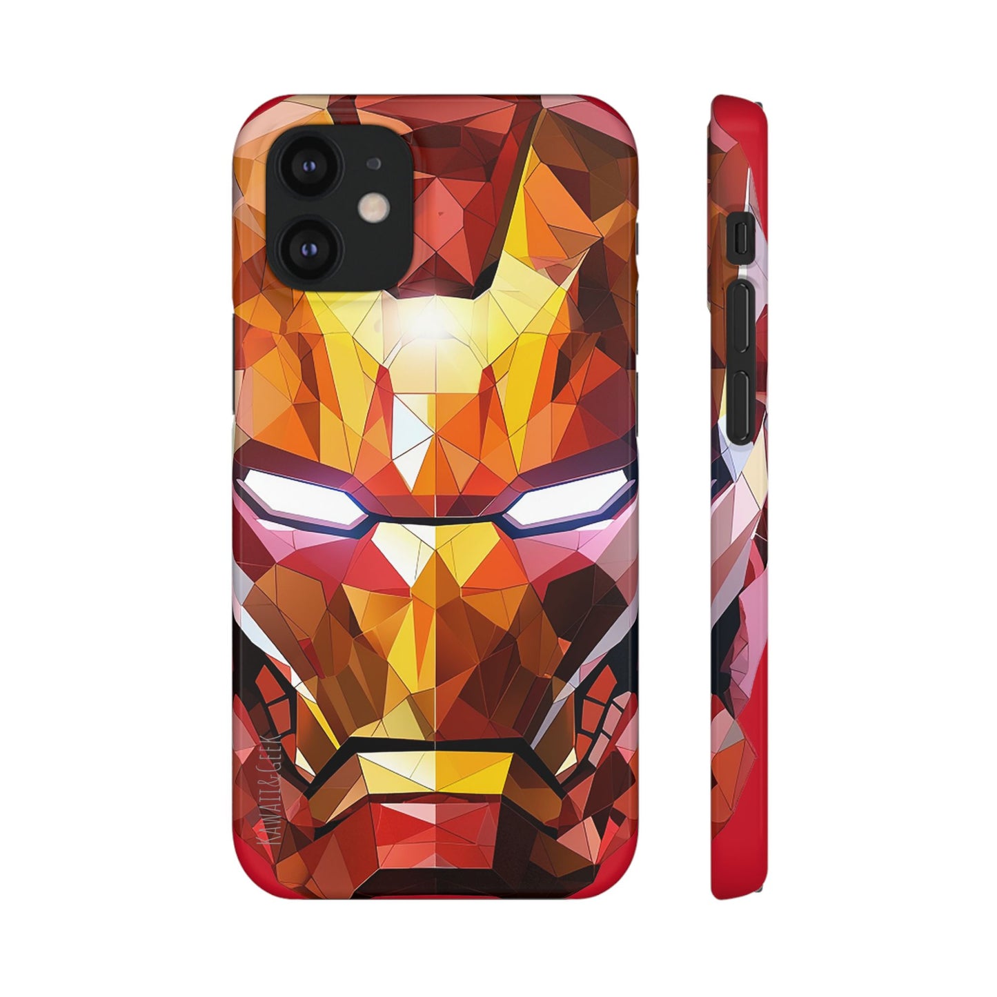 Phone Case - Iron Man helmet polygonal style