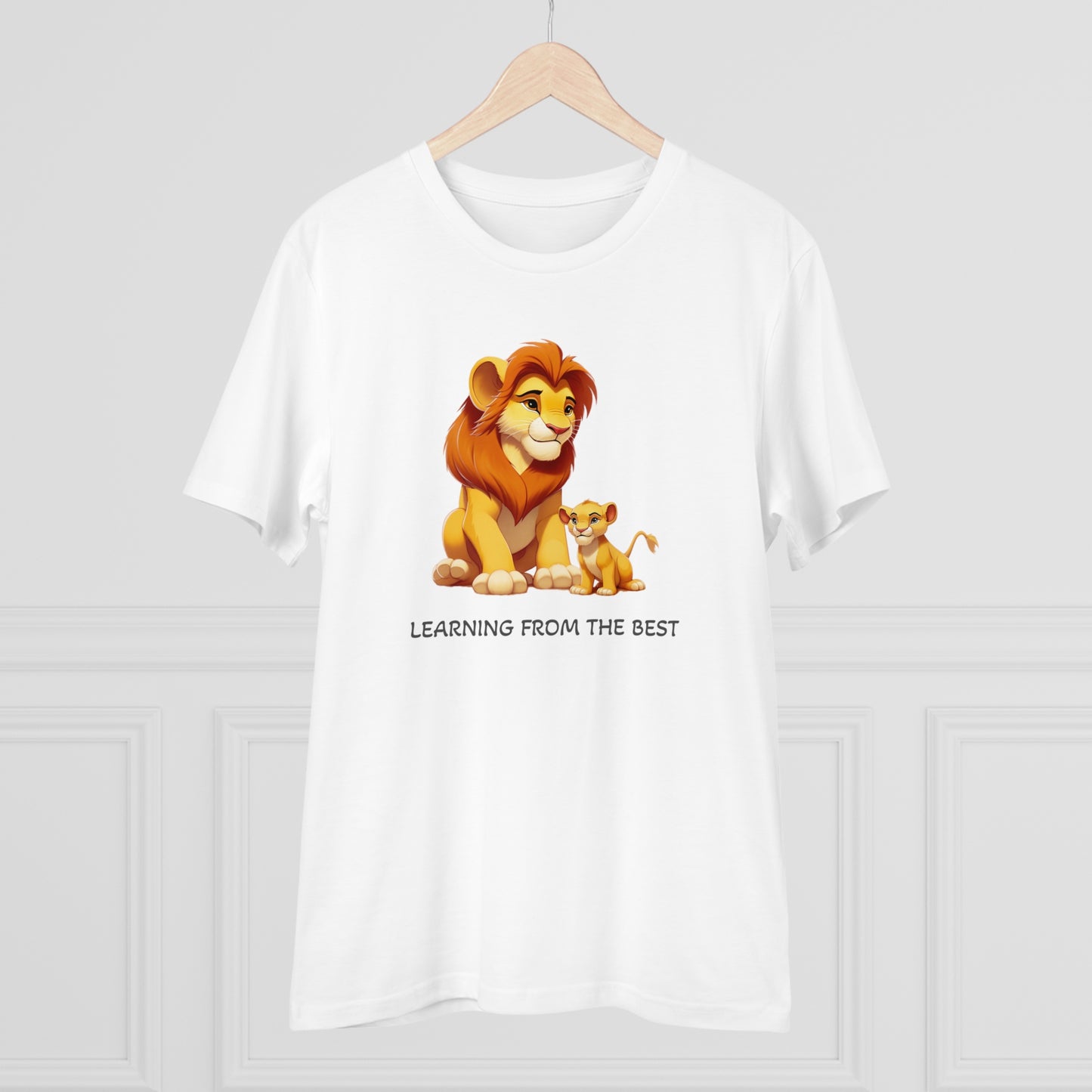 Learning from the Best - Father's Day T-Shirt - Celebrate the Bond with Mufasa and Simba in Eco-Friendly Style