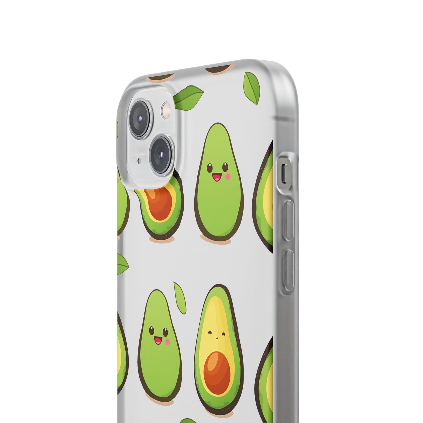 Cute Avocado Transparent Flexi Case: Perfect Blend of Style & Function