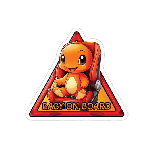 Charmander 'Baby on Board' Car Sticker - Safety Meets Pokemon Fun"