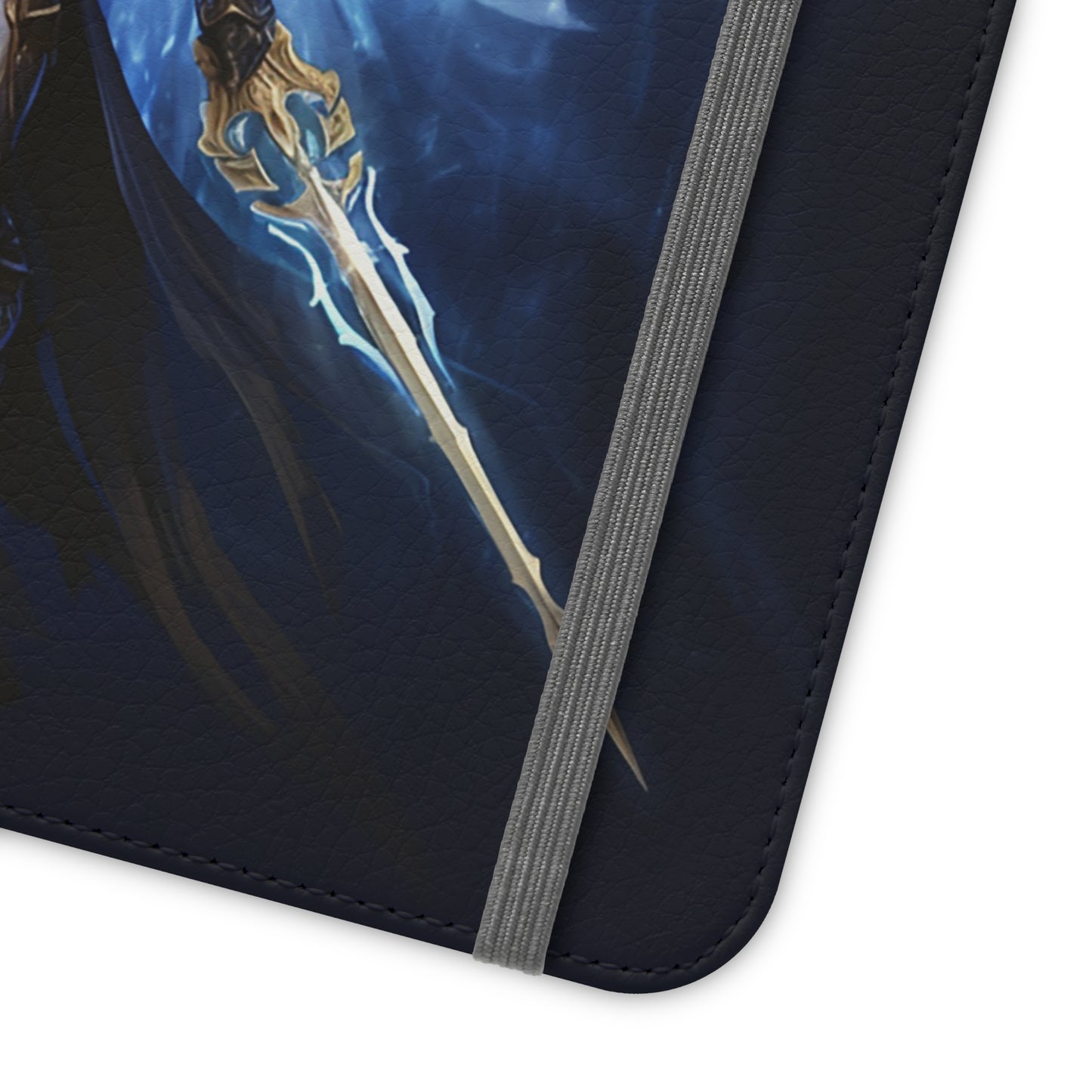 Archangel Flip Phone Case: Ethereal Wings & Sword Design