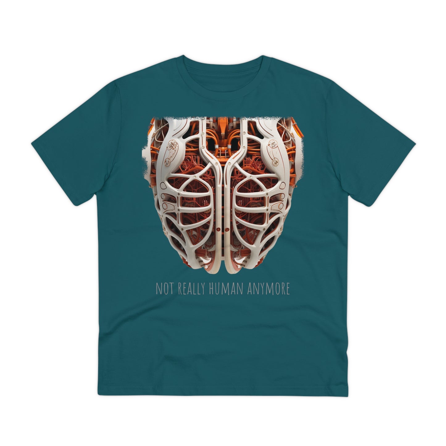 Eco-T-shirt: Cybernetic Chest "Not Really Human"