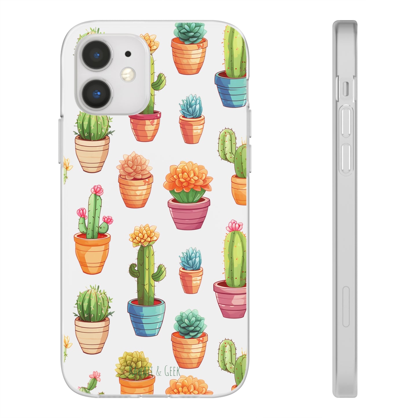 Charming Cactus Flexi and semi Transparent Phone Case