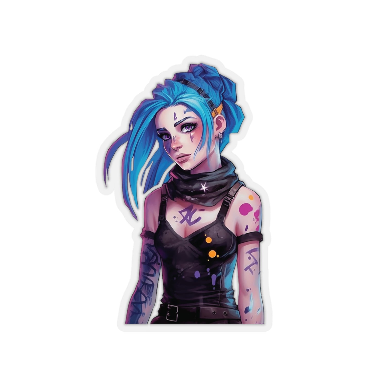 Jinx from Arcane Sticker - Add Some Colorful and Explosive Style to Your Tech - League of Legends