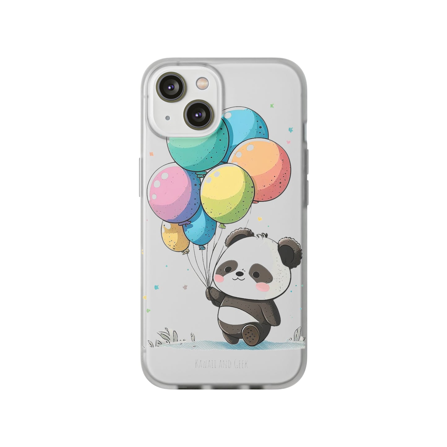 Cute Panda with Balloons flexi Smartphone Case - Add Some Adorable and Protective Style to Your Device