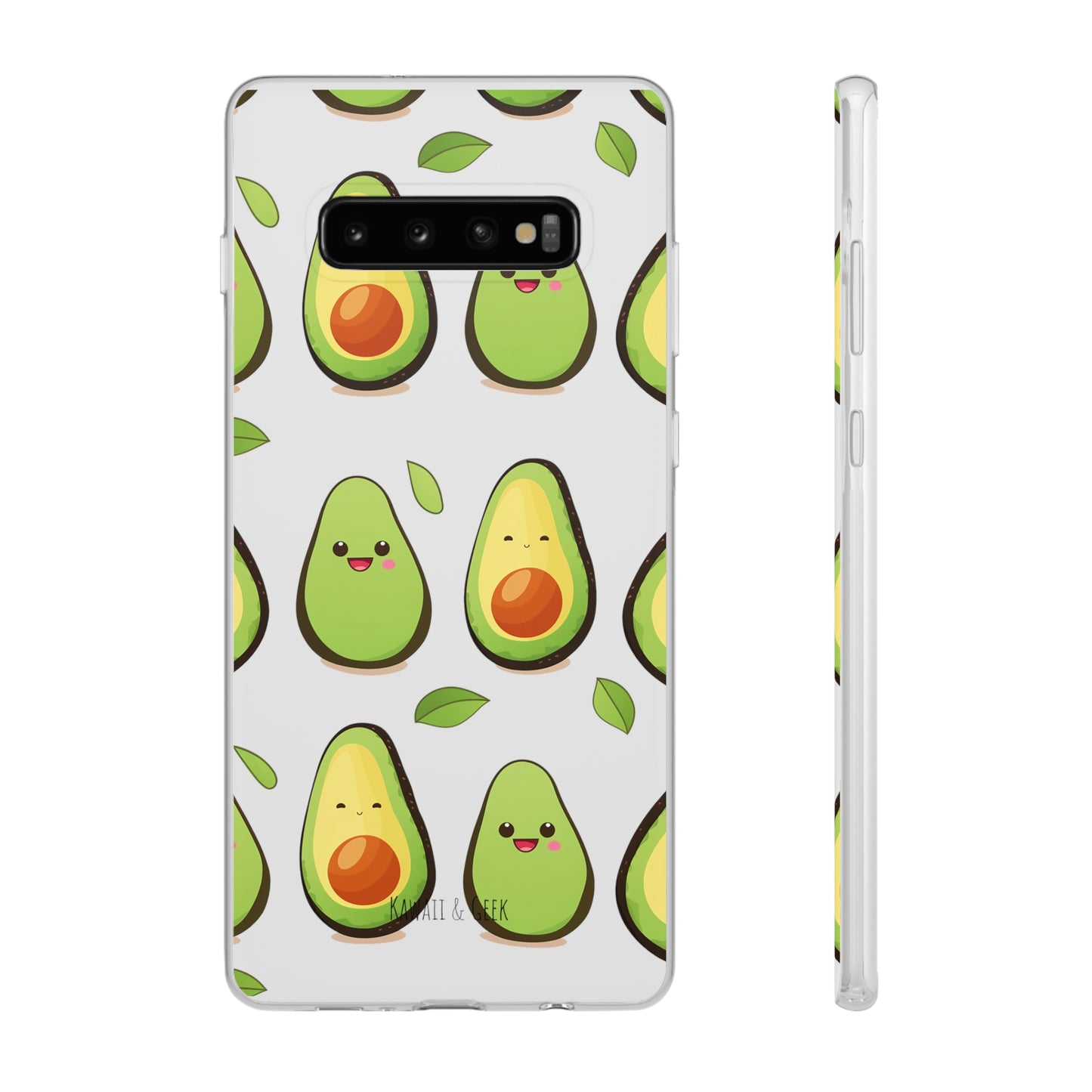 Cute Avocado Transparent Flexi Case: Perfect Blend of Style & Function