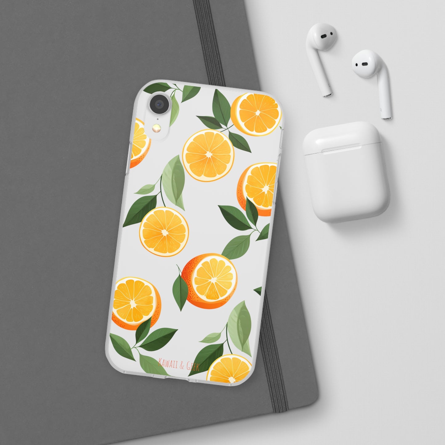 Zesty Orange Slices Transparent Flexi Phone Case