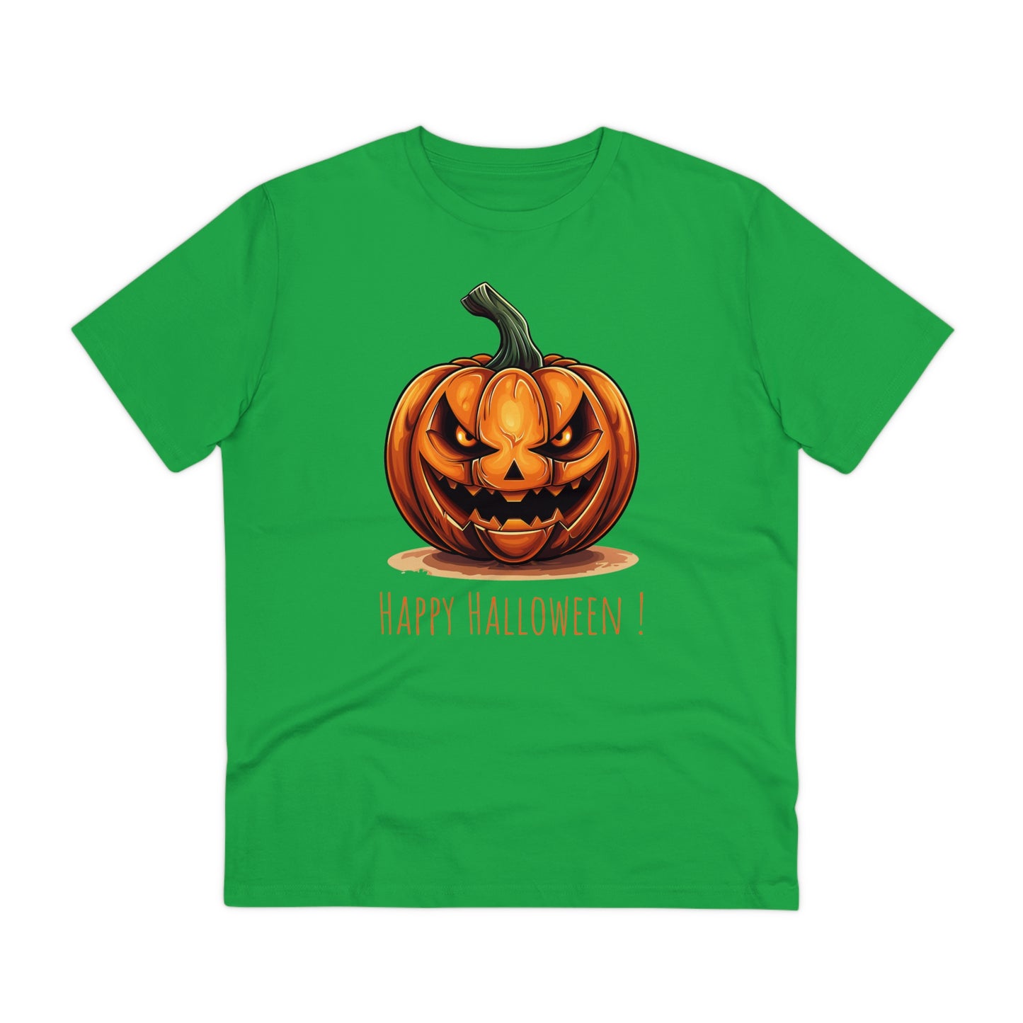 Happy Halloween Eco-Friendly Tee: Scary Pumpkin Design