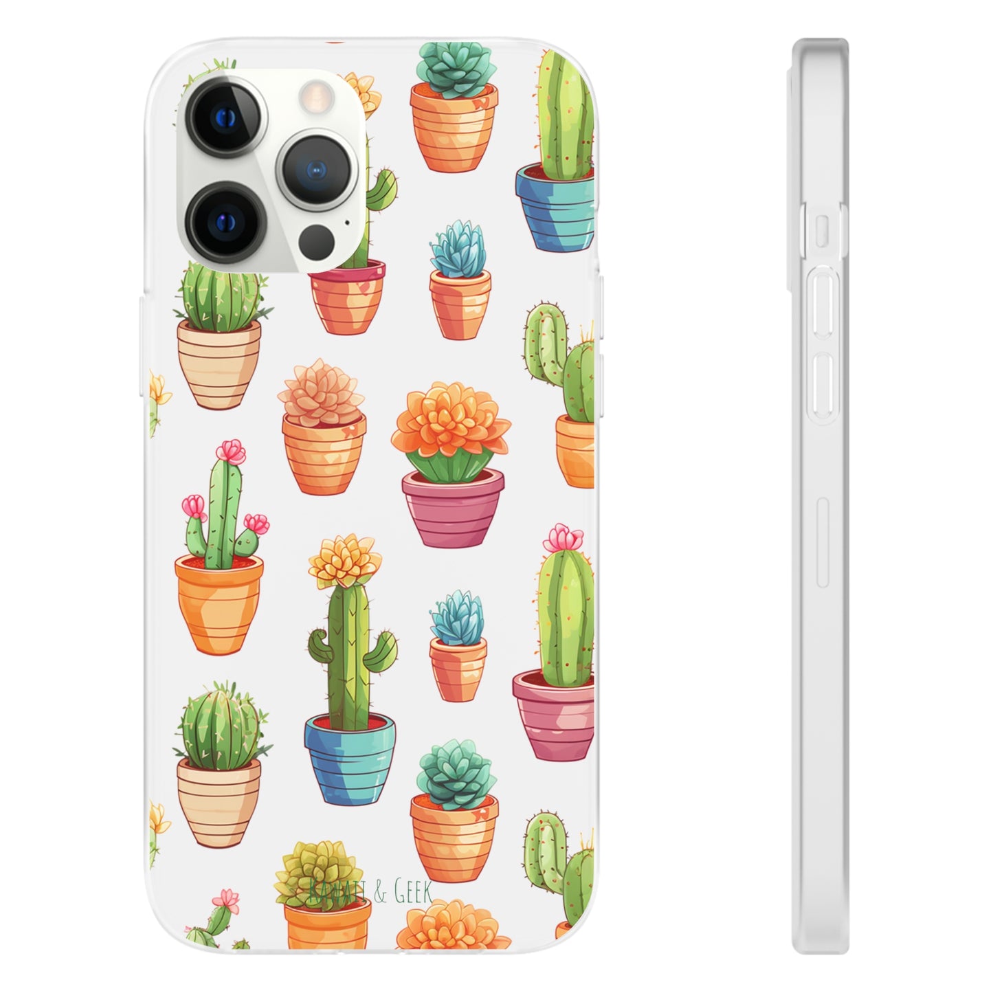 Charming Cactus Flexi and semi Transparent Phone Case