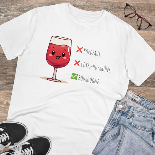 Eco-Friendly 'Bourgogne Wine Wins' T-Shirt - Wine Region Vote, Unisex"