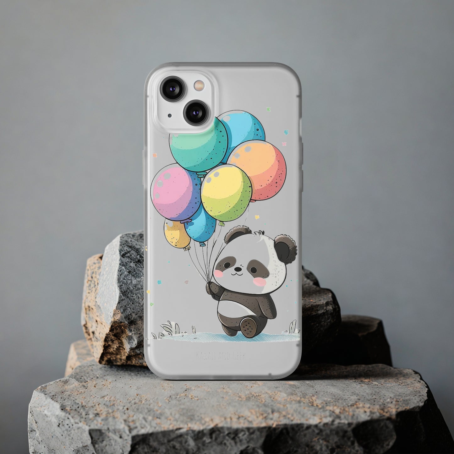 Cute Panda with Balloons flexi Smartphone Case - Add Some Adorable and Protective Style to Your Device