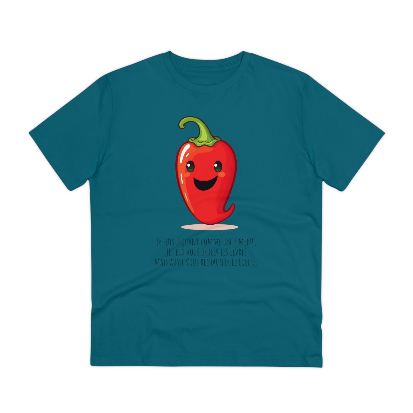 Cute and Smiling Red Hot Pepper Eco-Friendly T-Shirt - FRENCH