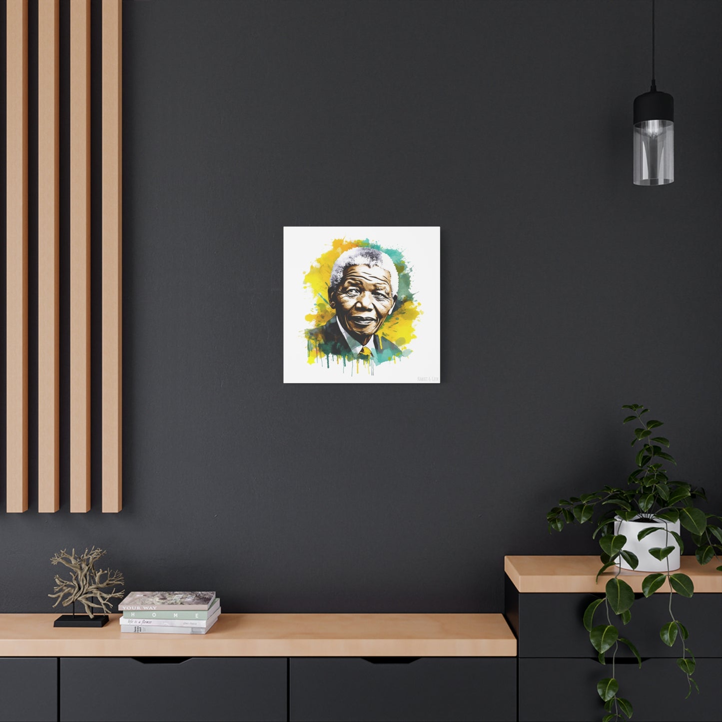 Nelson Mandela Canvas - Inspiring Leadership in Vivid Hues