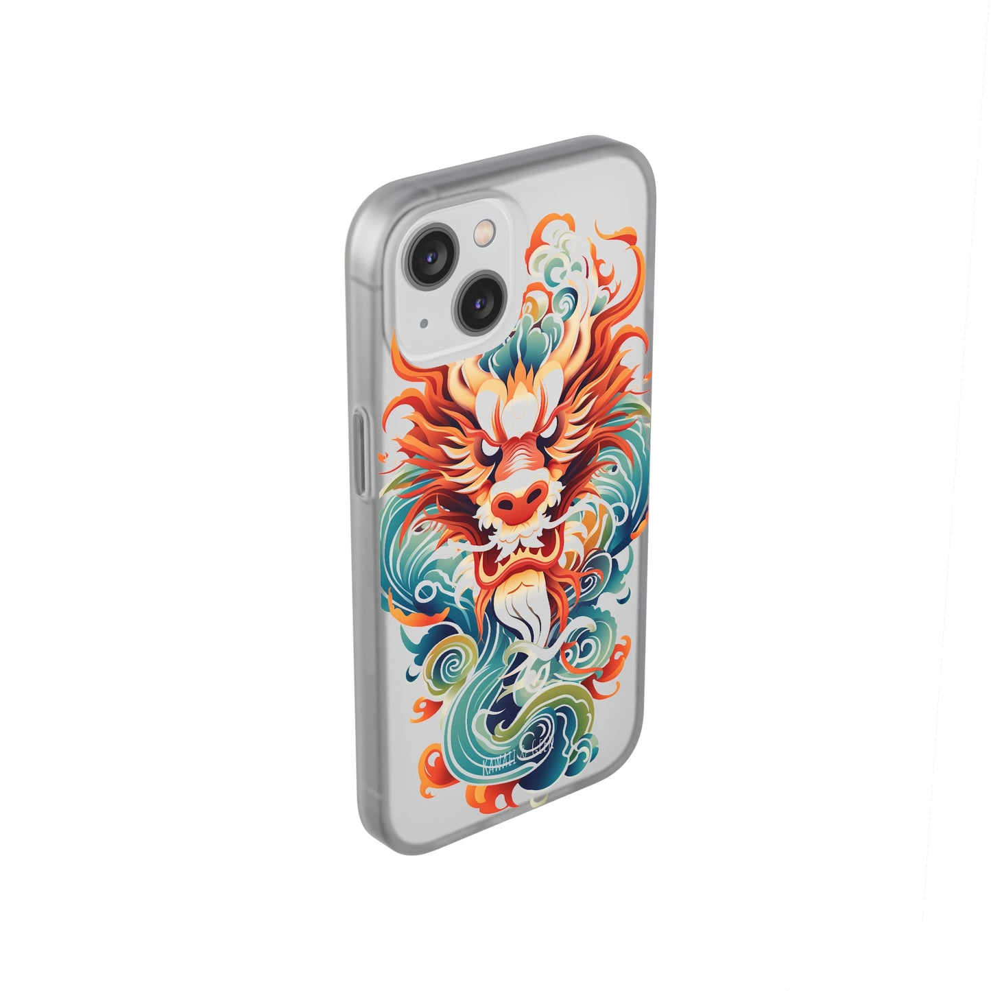 Chinese Ink Dragon Flexi Transparent Phone Case