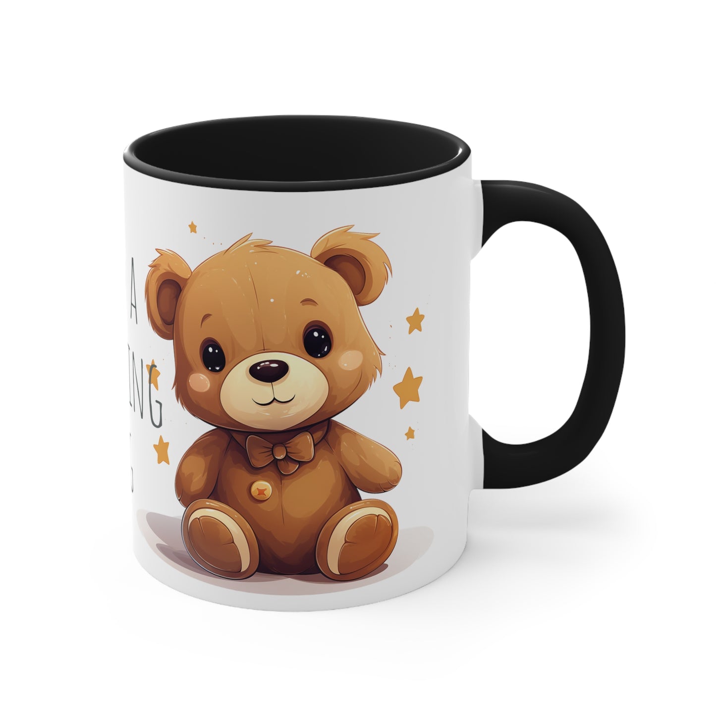 11oz Bi-Color Mug: "Morning Hug" Teddy Duo