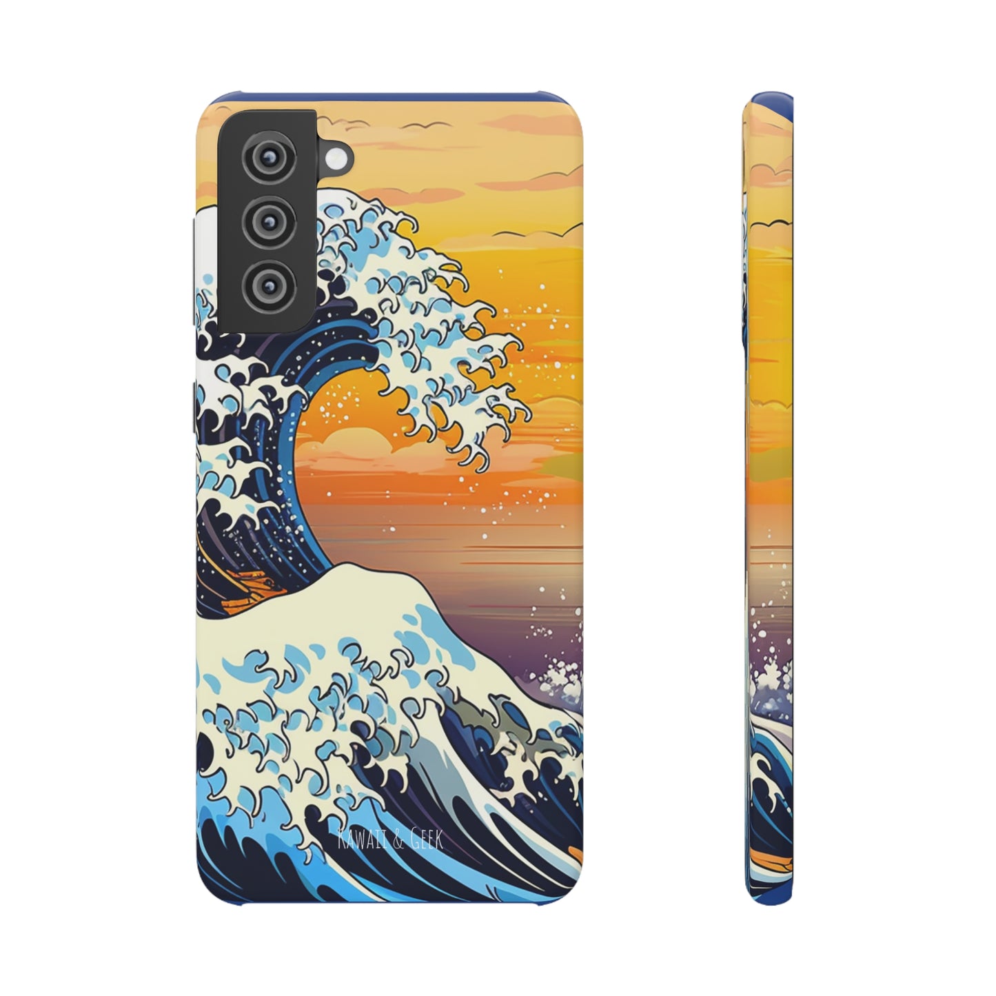 Sunset Big Wave Phone Case - Embrace the Majestic Hokusai Style in Your Hands