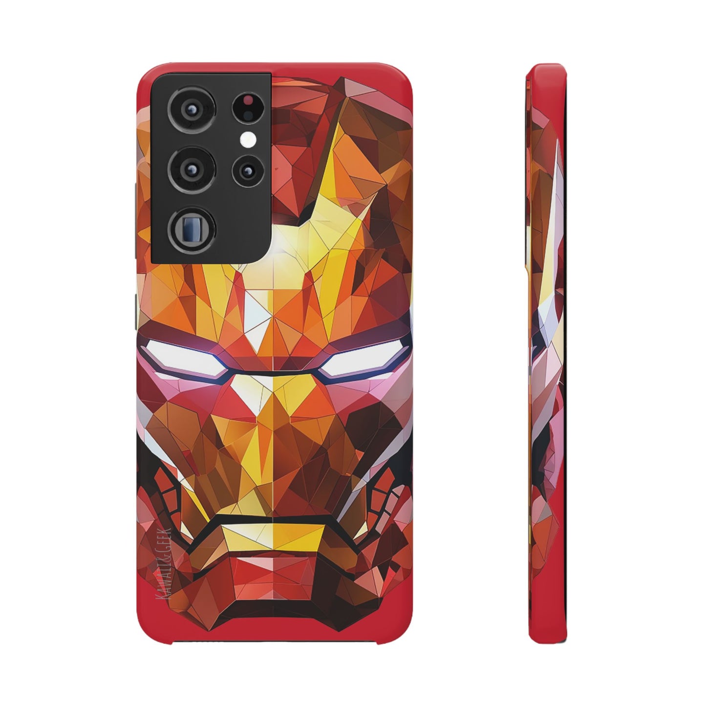Phone Case - Iron Man helmet polygonal style