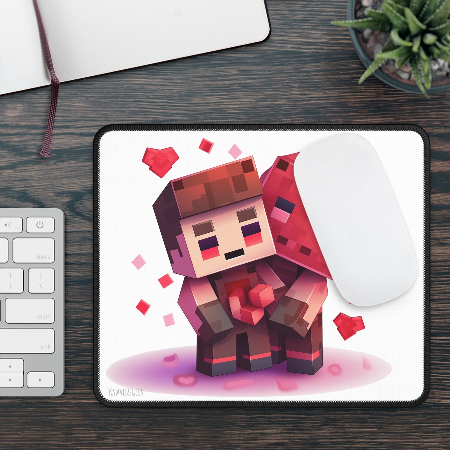 Minecraft-Inspired Couple Gaming Pad - Pixel Love Mat