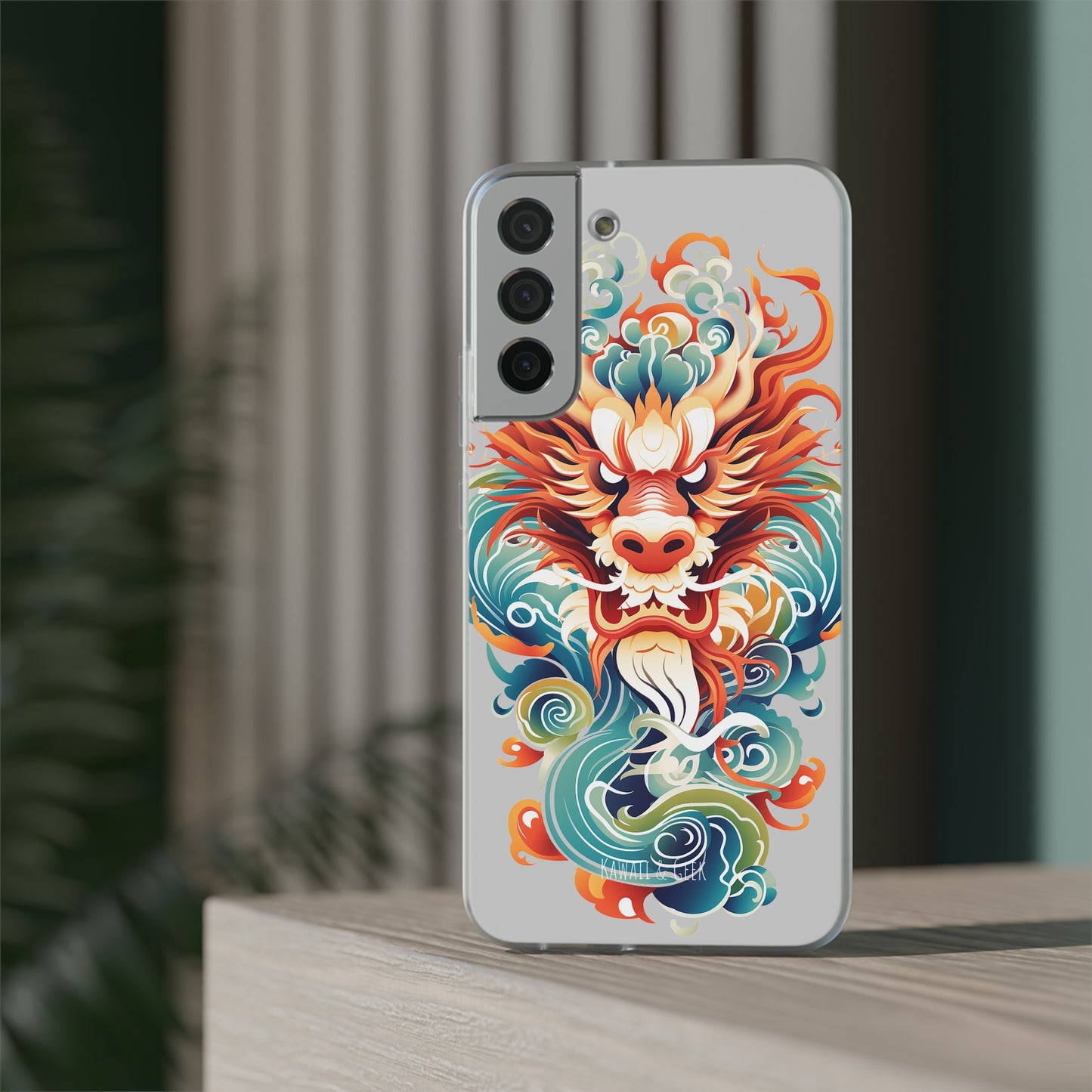 Chinese Ink Dragon Flexi Transparent Phone Case