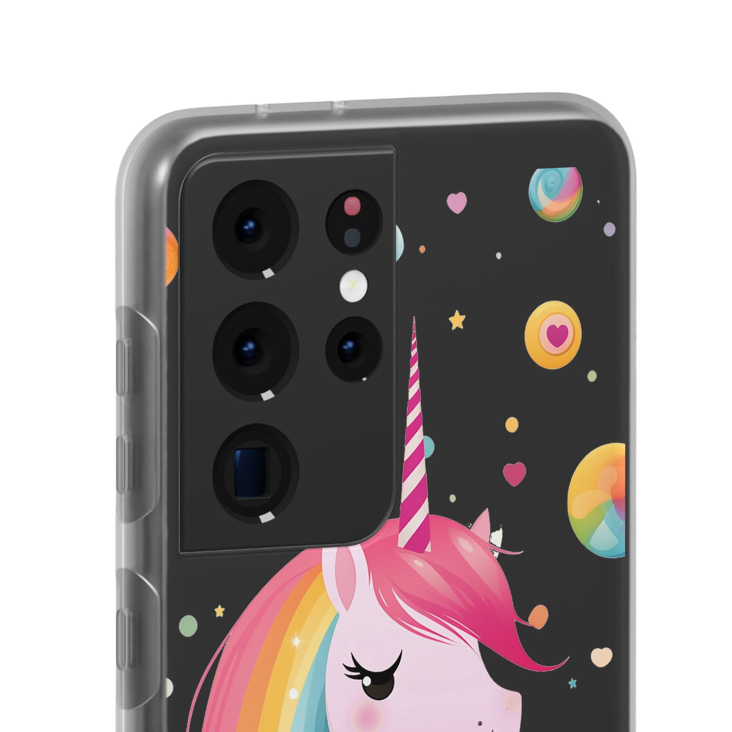 Kawaii Unicorn Flexi Transparent Phone Case