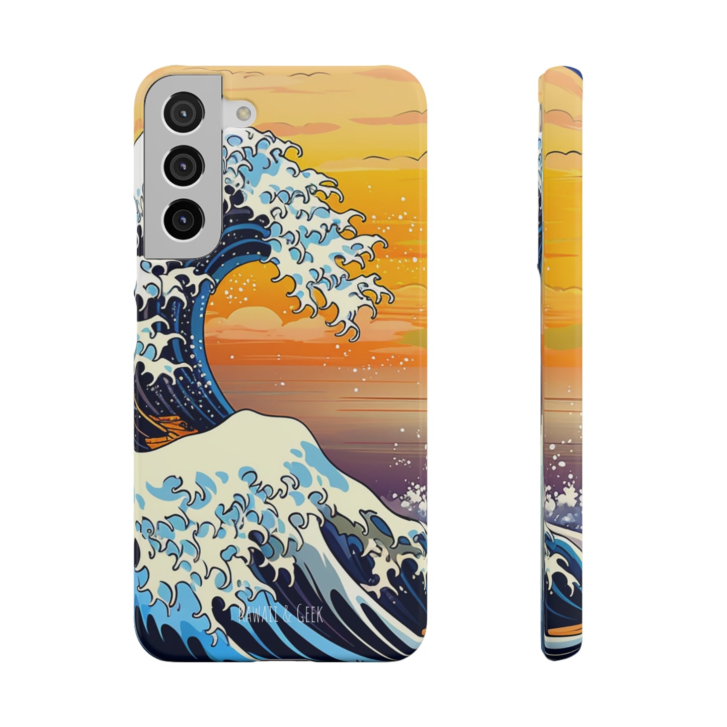 Sunset Big Wave Phone Case - Embrace the Majestic Hokusai Style in Your Hands