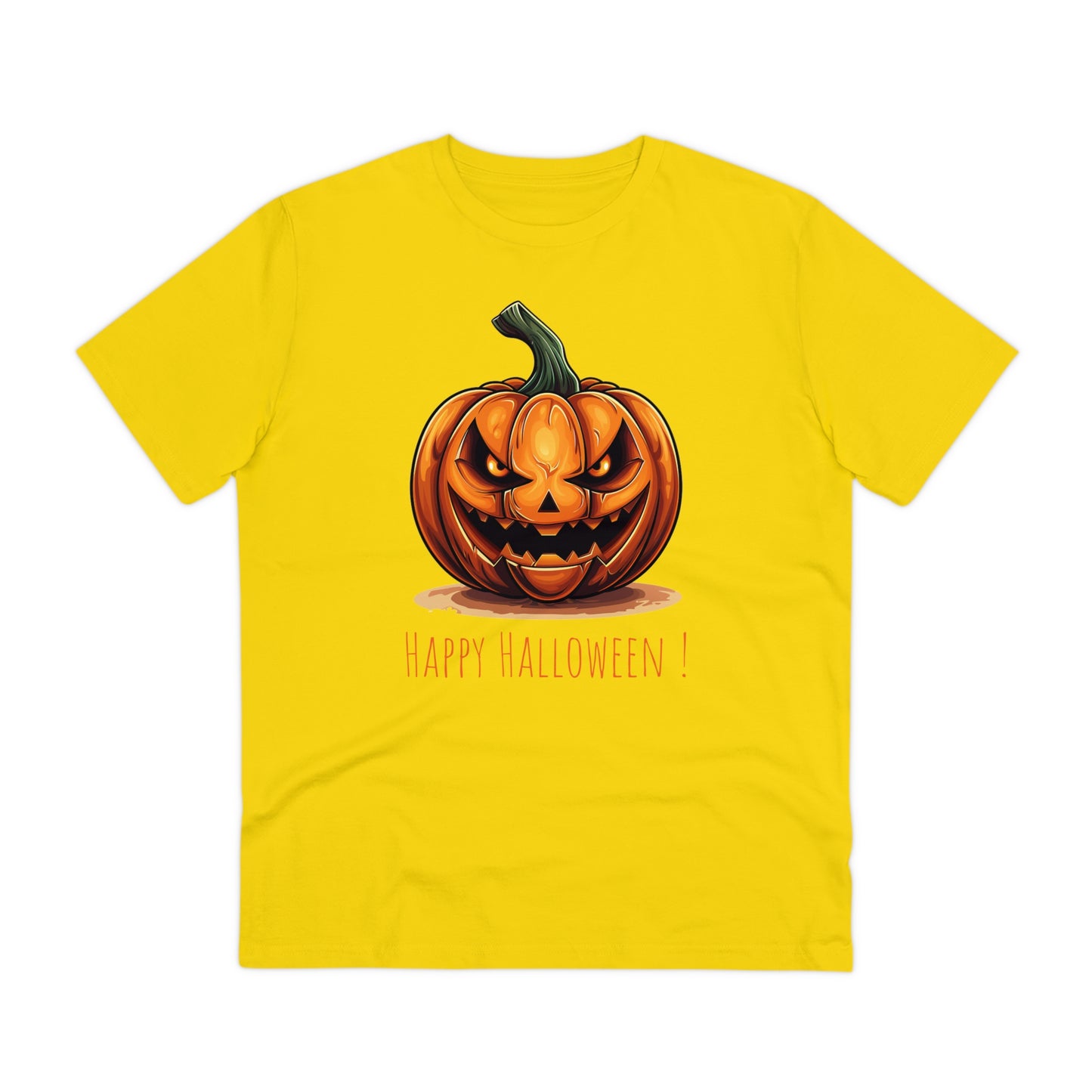 Happy Halloween Eco-Friendly Tee: Scary Pumpkin Design