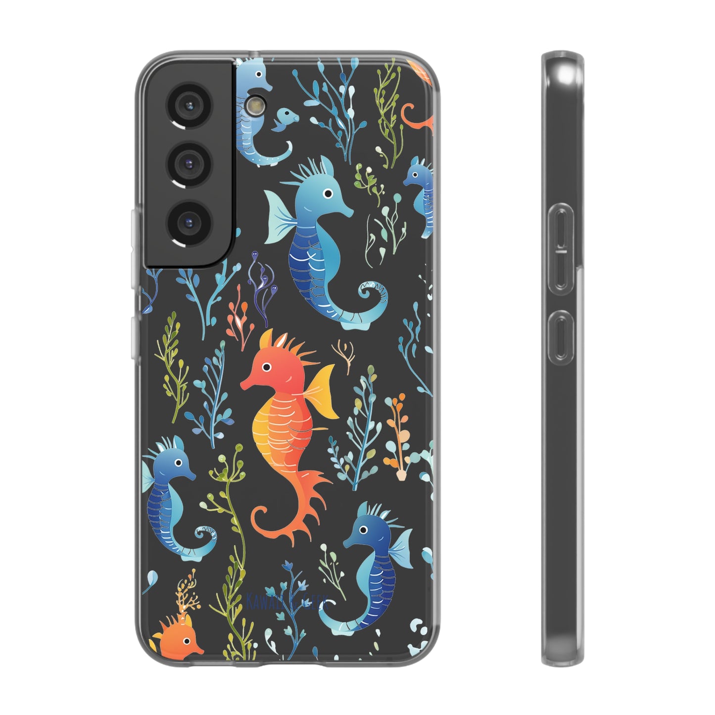 Underwater Seahorse Flexi Transparent phone Case : Dive into Cuteness!