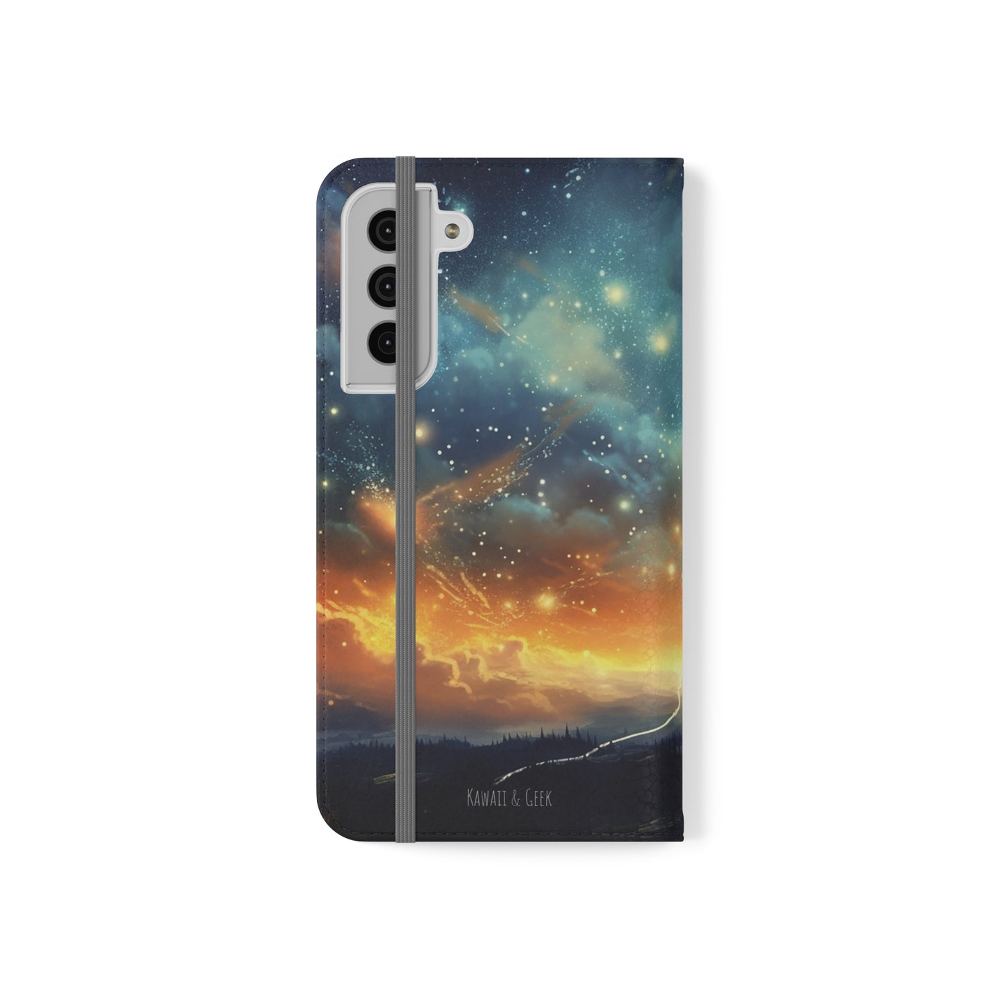 Wonderful Starry Night Flip Phone Case - Embrace the Beauty of the Night Sky