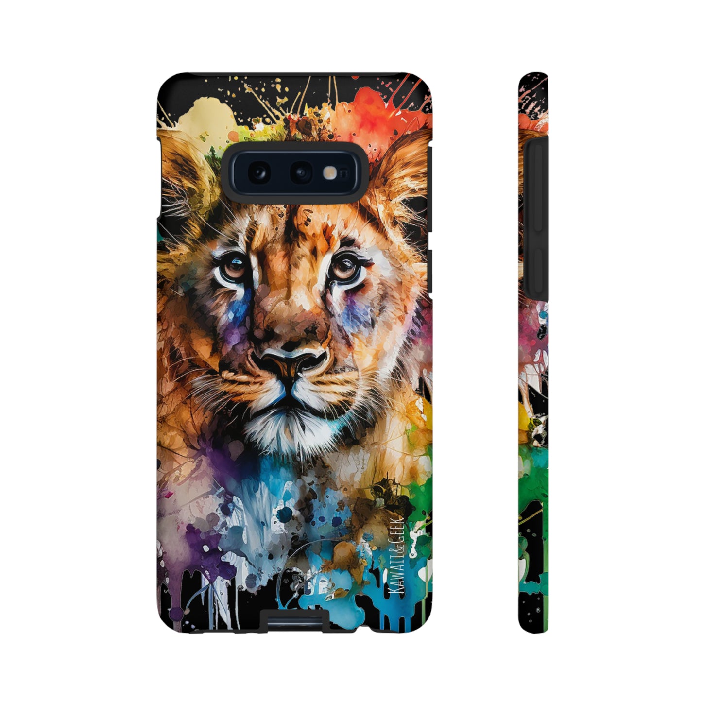 Watercolor Lion Cub Tough Phone Case - iPhone 15 compatible